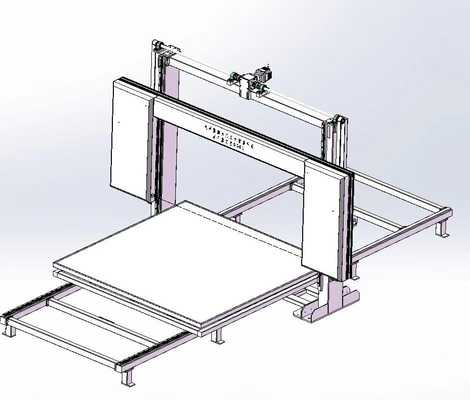 Vertikaler Vibrition Blatt-Schneider CNC für neu eingebundenen flexiblen Schaum 4kw 380V 50HZ