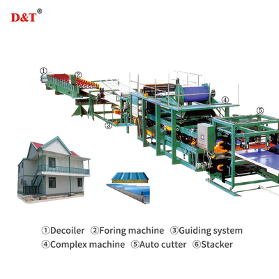 Versatile angepasste EPS / Rock Wool Sandwich Panel Maschine für Dach und Wand